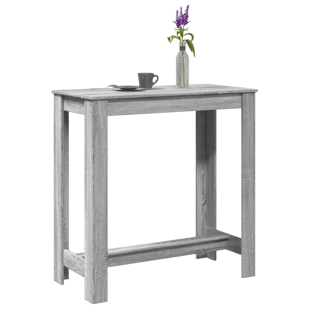 vidaXL Bar Table Grey Sonoma 102x50x103,5 cm Engineered Wood