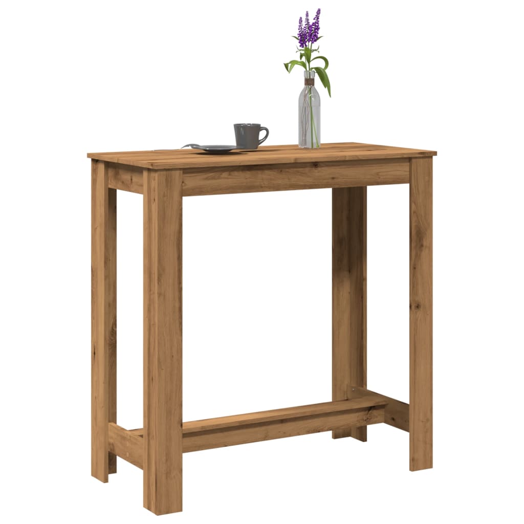vidaXL Bar Table Artisan Oak 102x50x103,5 cm Engineered Wood