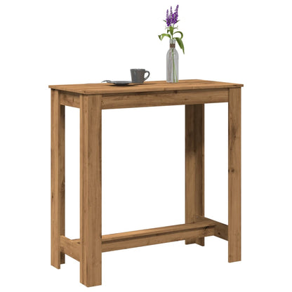 vidaXL Bar Table Artisan Oak 102x50x103,5 cm Engineered Wood