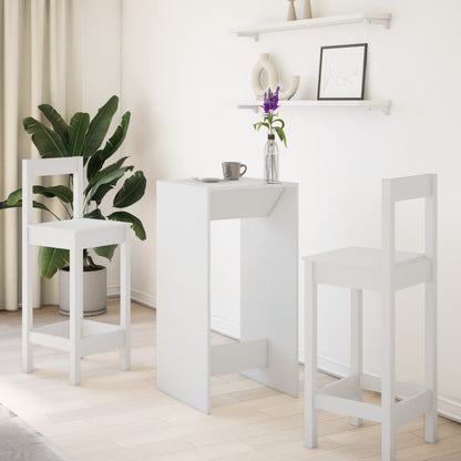 vidaXL Bar Table White 51x50x103,5 cm Engineered Wood