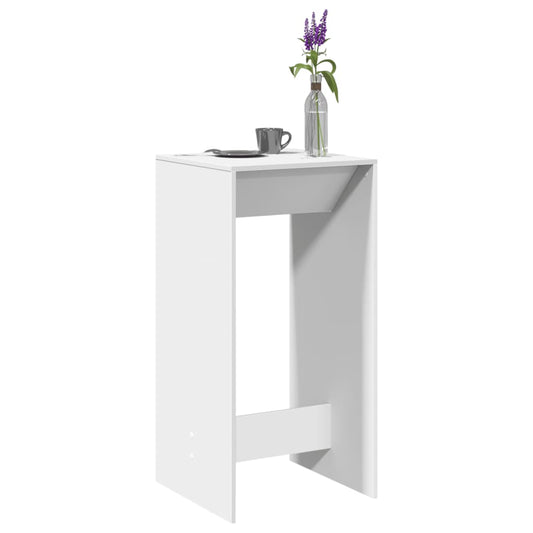vidaXL Bar Table White 51x50x103,5 cm Engineered Wood