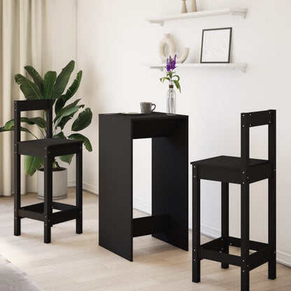 vidaXL Bar Table Black 51x50x103,5 cm Engineered Wood