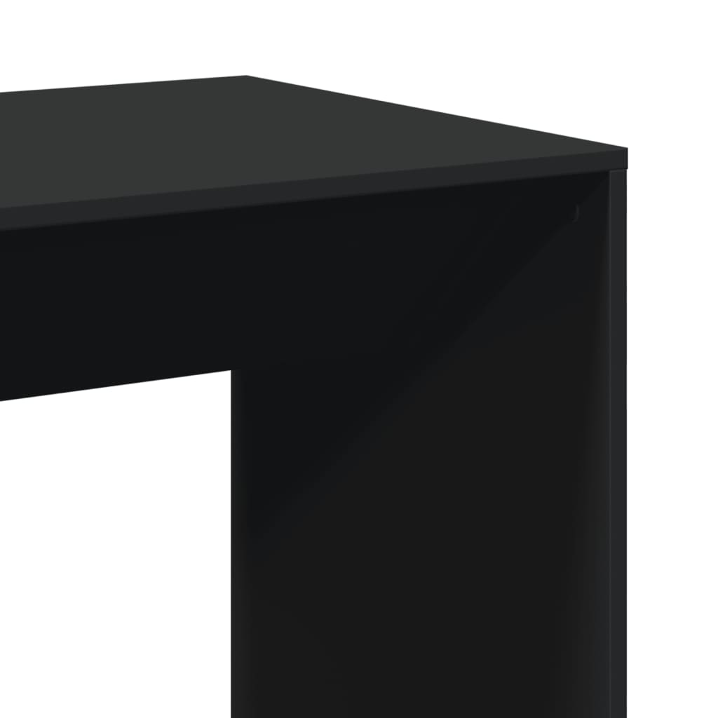 vidaXL Bar Table Black 51x50x103,5 cm Engineered Wood
