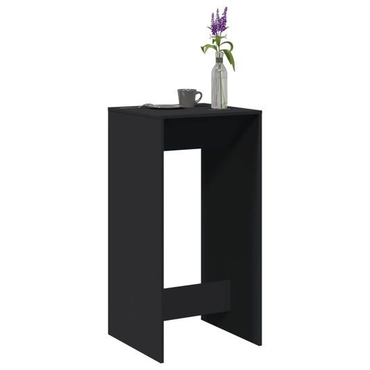 vidaXL Bar Table Black 51x50x103,5 cm Engineered Wood