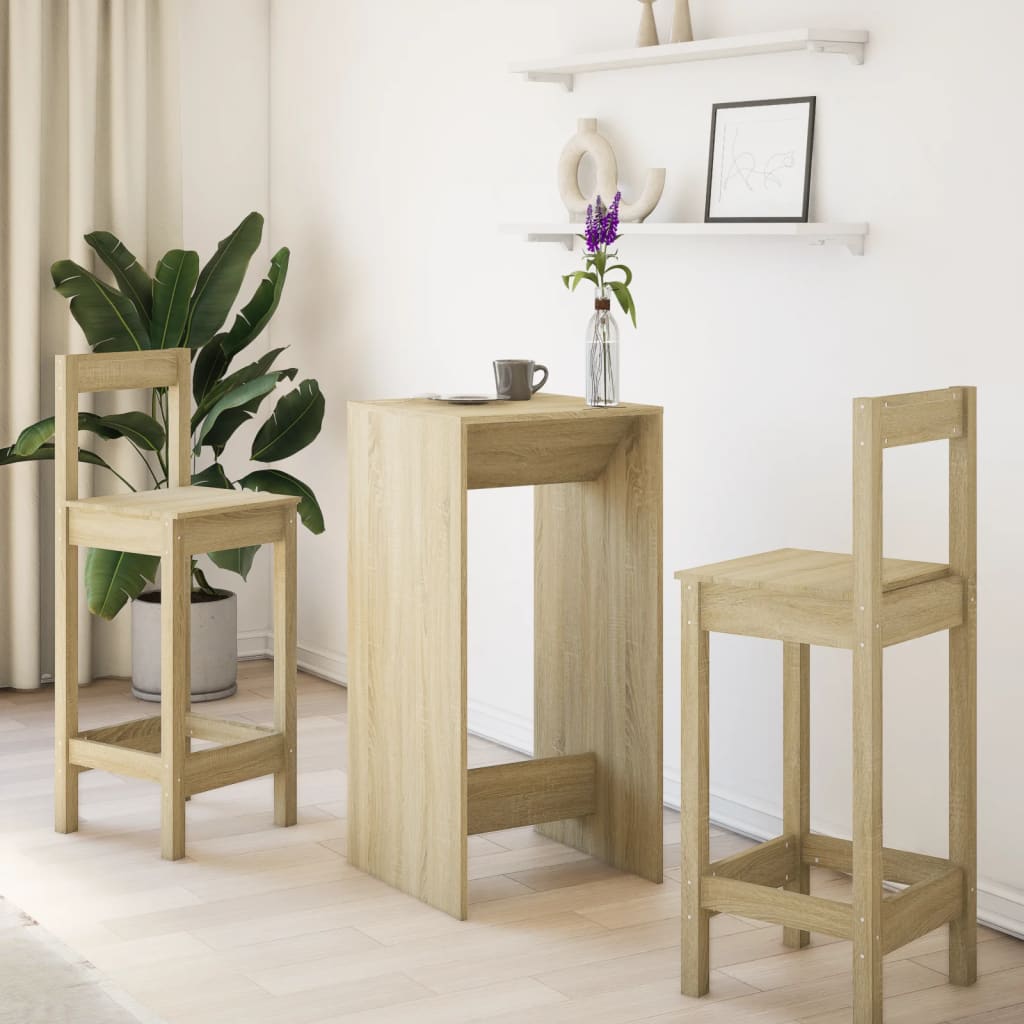 vidaXL Bar Table Sonoma Oak 51x50x103,5 cm Engineered Wood