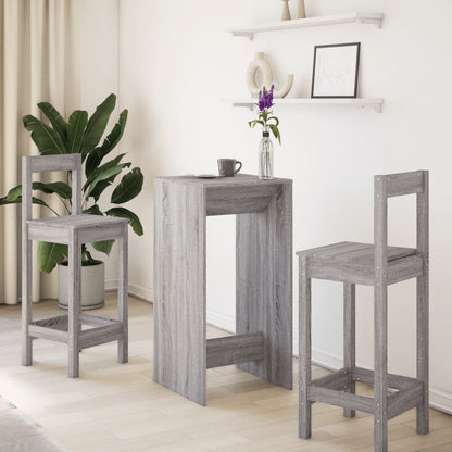 vidaXL Bar Table Grey Sonoma 51x50x103,5 cm Engineered Wood