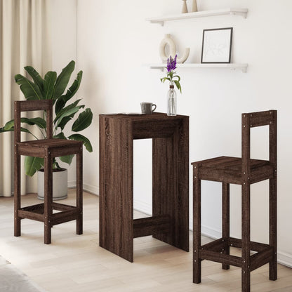vidaXL Bar Table Brown Oak 51x50x103,5 cm Engineered Wood