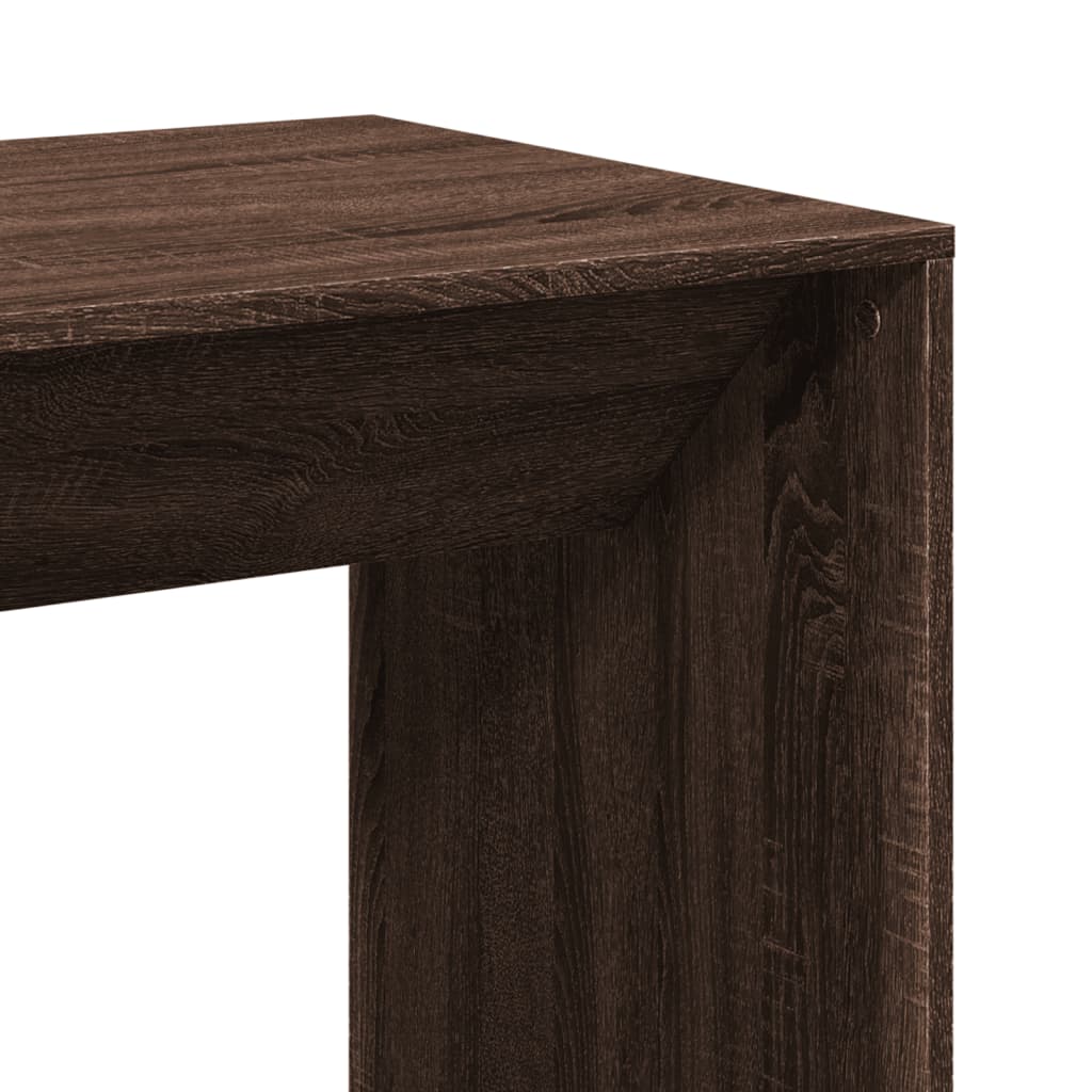 vidaXL Bar Table Brown Oak 51x50x103,5 cm Engineered Wood
