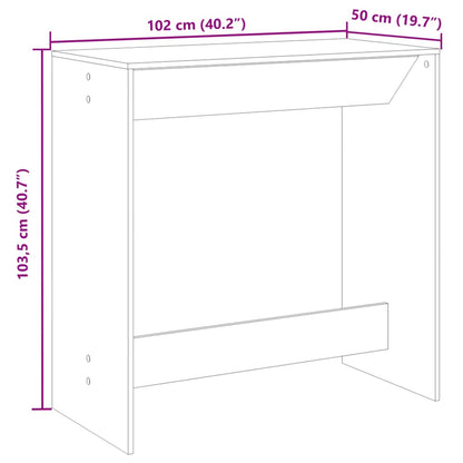 vidaXL Bar Table Concrete Grey 102x50x103,5 cm Engineered Wood