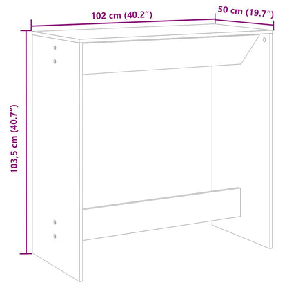 vidaXL Bar Table Smoked Oak 102x50x103,5 cm Engineered Wood