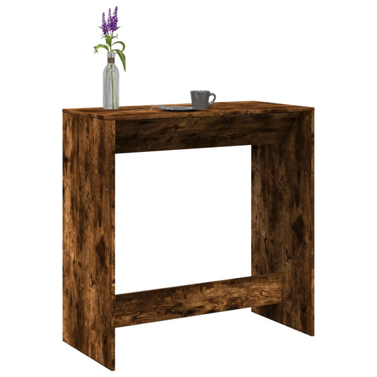 vidaXL Bar Table Smoked Oak 102x50x103,5 cm Engineered Wood
