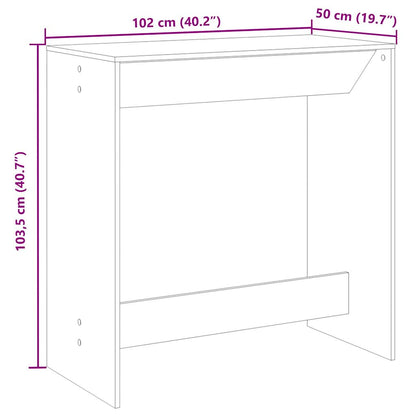 vidaXL Bar Table Grey Sonoma 102x50x103,5 cm Engineered Wood