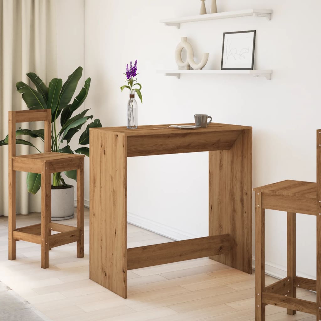 vidaXL Bar Table Artisan Oak 102x50x103,5 cm Engineered Wood