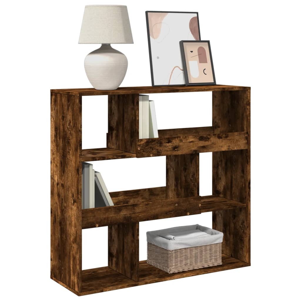 vidaXL Book Cabinet/Room Divider Smoked Oak 100x33x94,5 cm