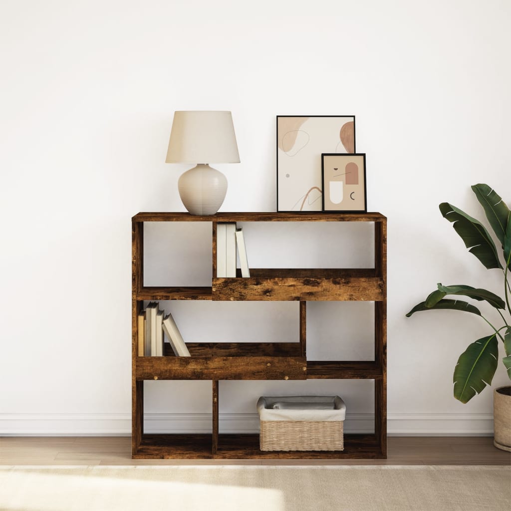 vidaXL Book Cabinet/Room Divider Smoked Oak 100x33x94,5 cm