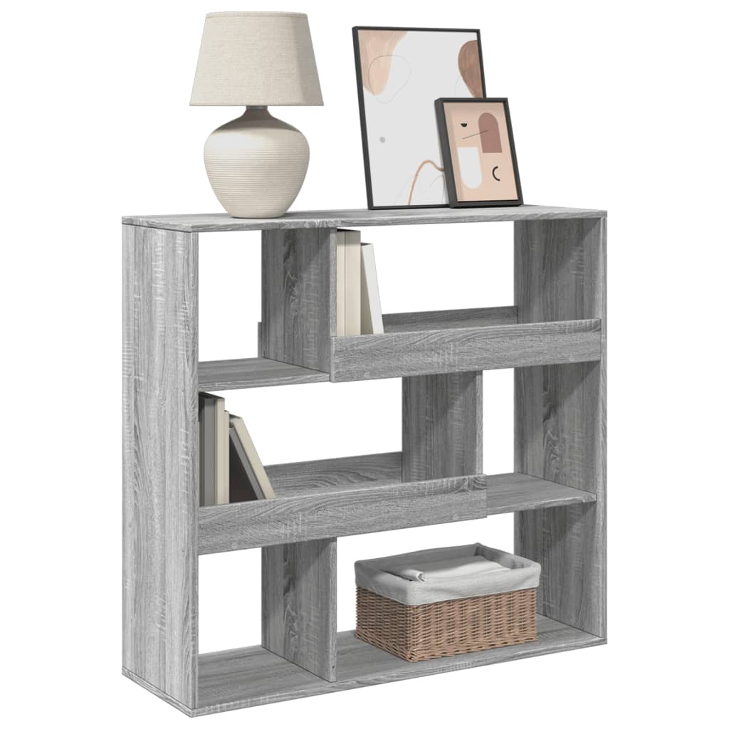 vidaXL Book Cabinet/Room Divider Grey Sonoma 100x33x94,5 cm