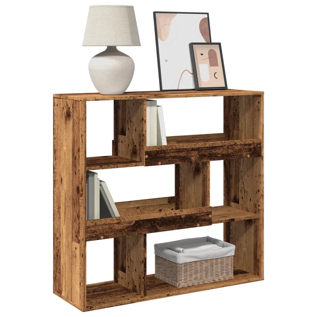 vidaXL Book Cabinet/Room Divider Old Wood 100x33x94,5 cm