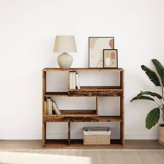 vidaXL Book Cabinet/Room Divider Old Wood 100x33x94,5 cm