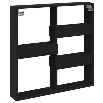 vidaXL Wall Cabinet Black 80x15x80 cm Engineered Wood