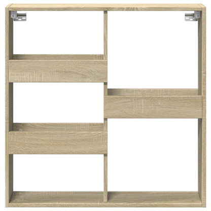 vidaXL Wall Cabinet Sonoma Oak 80x15x80 cm Engineered Wood