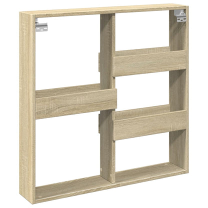 vidaXL Wall Cabinet Sonoma Oak 80x15x80 cm Engineered Wood