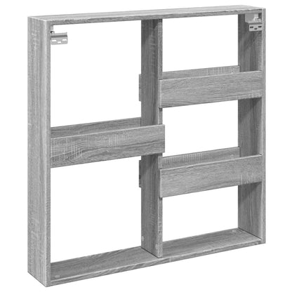 vidaXL Wall Cabinet Grey Sonoma 80x15x80 cm Engineered Wood