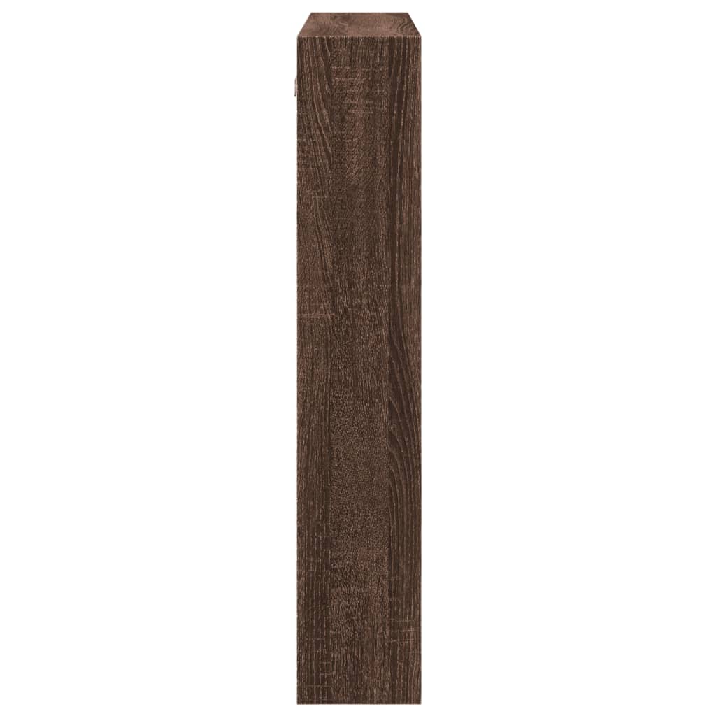 vidaXL Wall Cabinet Brown Oak 80x15x80 cm Engineered Wood