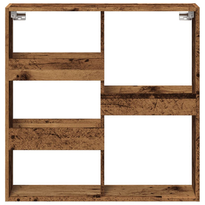 vidaXL Wall Cabinet Old Wood 80x15x80 cm Engineered Wood