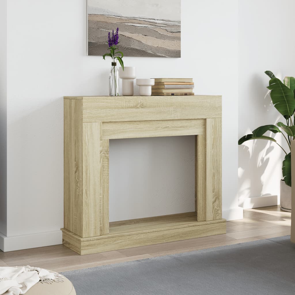 vidaXL Fireplace Surround Sonoma Oak 100x30x87,5 cm Engineered Wood