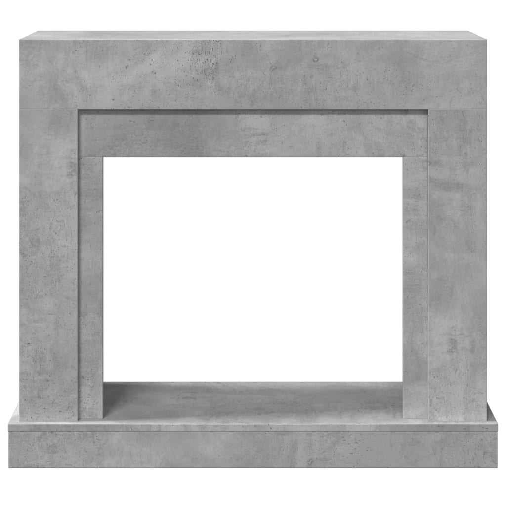 vidaXL Fireplace Surround Concrete Grey 100x30x87,5 cm Engineered Wood