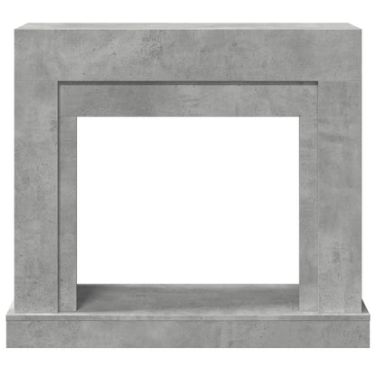 vidaXL Fireplace Surround Concrete Grey 100x30x87,5 cm Engineered Wood