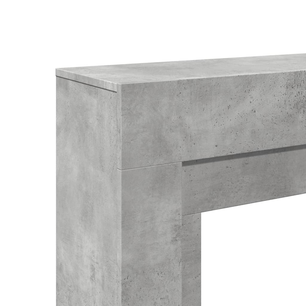 vidaXL Fireplace Surround Concrete Grey 100x30x87.5 cm Engineered Wood