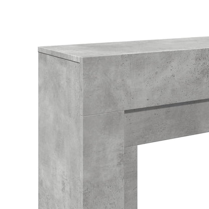 vidaXL Fireplace Surround Concrete Grey 100x30x87.5 cm Engineered Wood