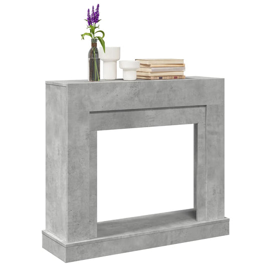 vidaXL Fireplace Surround Concrete Grey 100x30x87,5 cm Engineered Wood