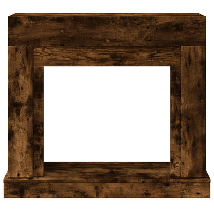vidaXL Fireplace Surround Smoked Oak 100x30x87,5 cm Engineered Wood