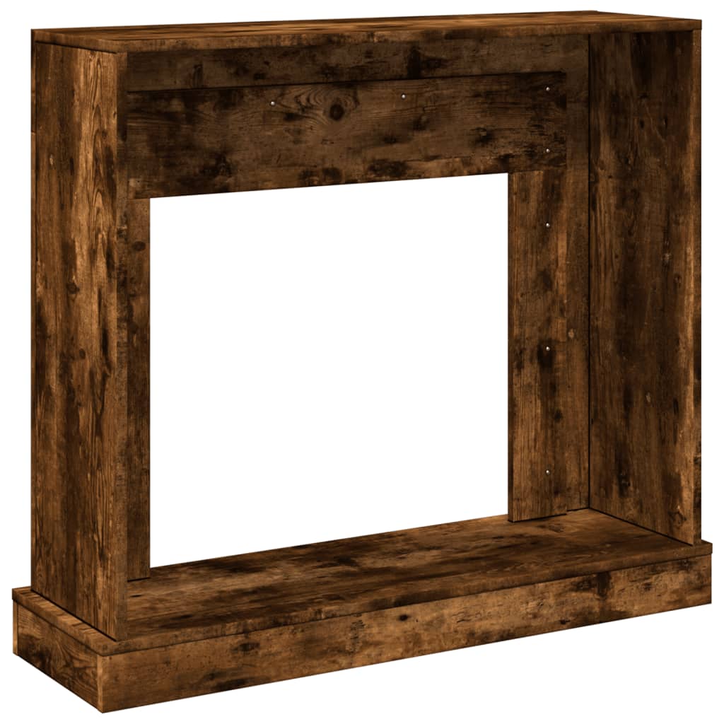 vidaXL Fireplace Surround Smoked Oak 100x30x87,5 cm Engineered Wood