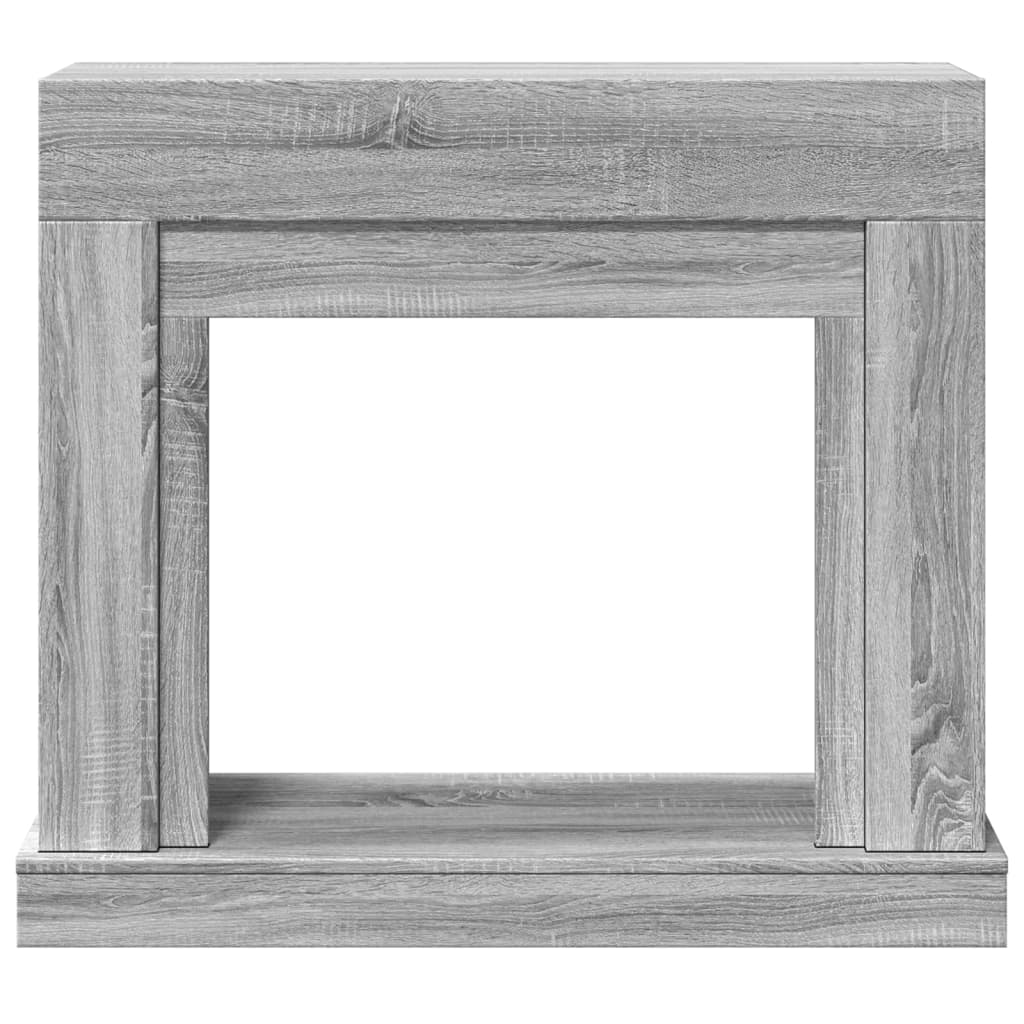 vidaXL Fireplace Surround Grey Sonoma 100x30x87.5 cm Engineered Wood