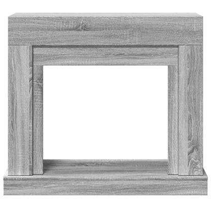 vidaXL Fireplace Surround Grey Sonoma 100x30x87.5 cm Engineered Wood
