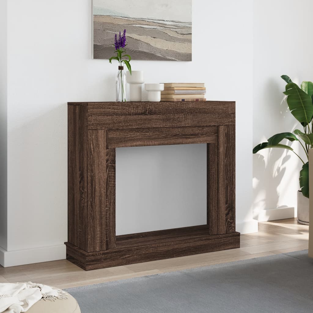 vidaXL Fireplace Surround Brown Oak 100x30x87,5 cm Engineered Wood