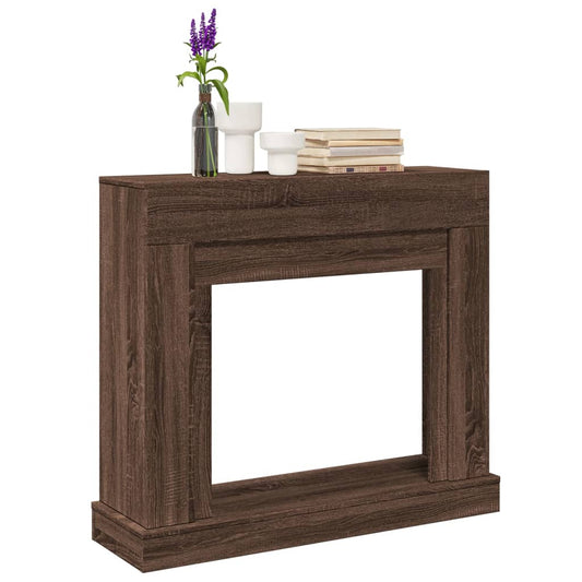 vidaXL Fireplace Surround Brown Oak 100x30x87,5 cm Engineered Wood
