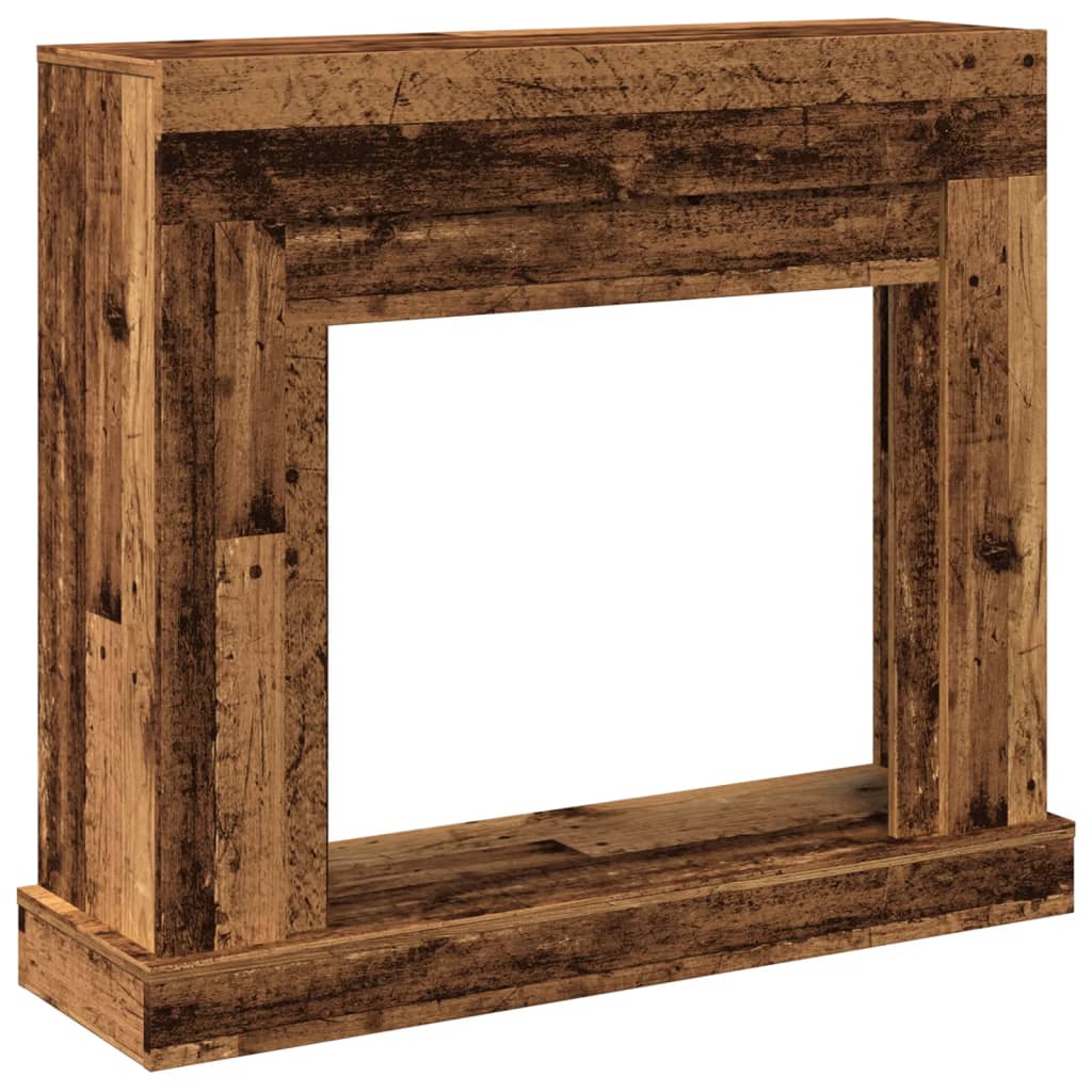 vidaXL Fireplace Surround Old Wood 100x30x87.5 cm Engineered Wood
