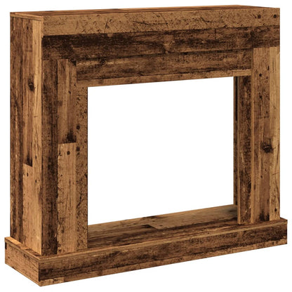 vidaXL Fireplace Surround Old Wood 100x30x87.5 cm Engineered Wood