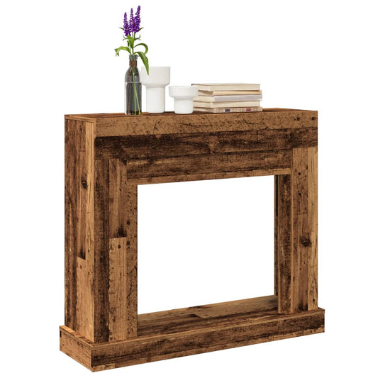 vidaXL Fireplace Surround Old Wood 100x30x87,5 cm Engineered Wood