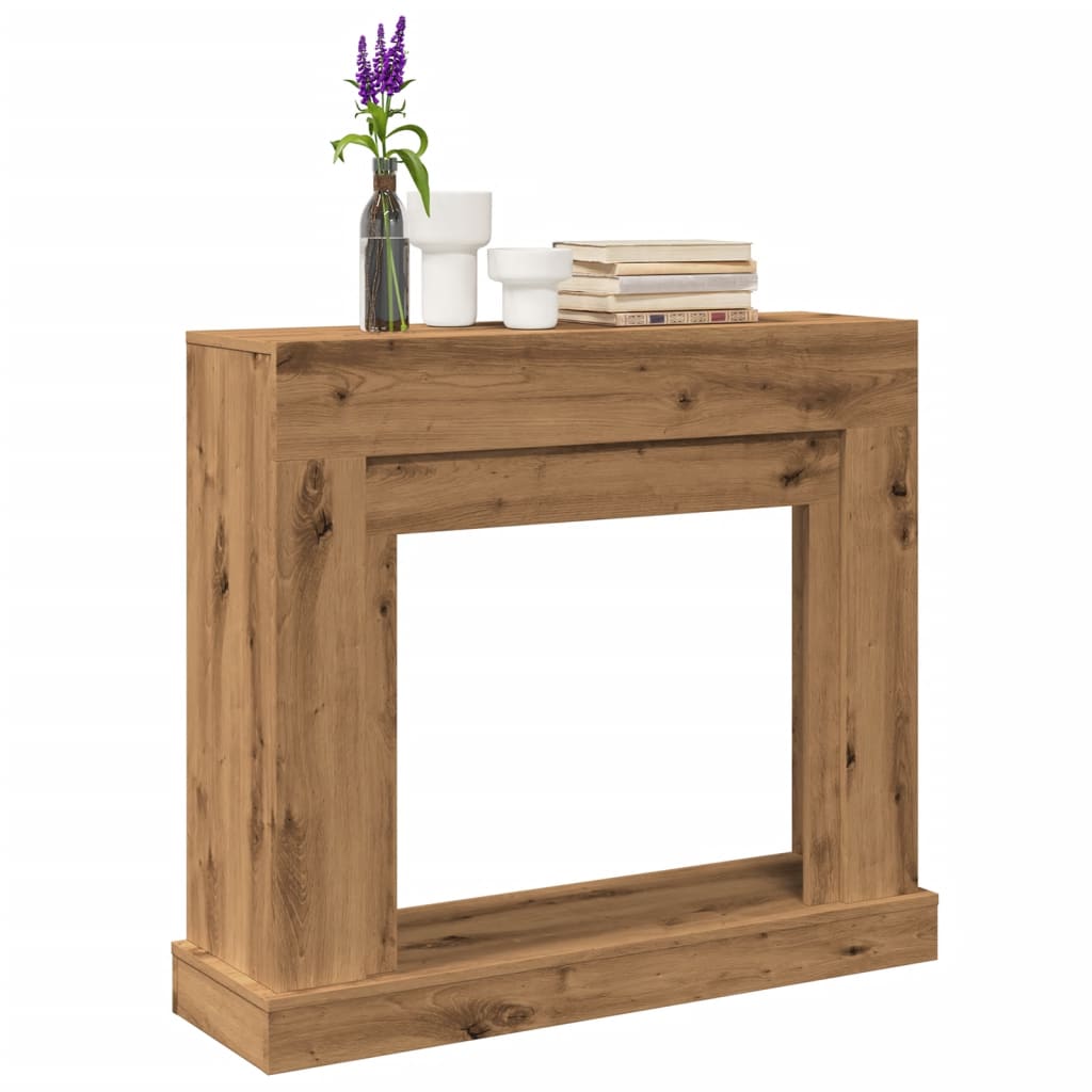 vidaXL Fireplace Surround Artisan Oak 100x30x87.5 cm Engineered Wood