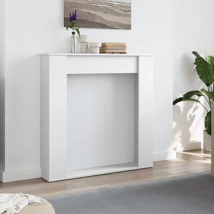 vidaXL Fireplace Surround White 100x20x100 cm Engineered Wood