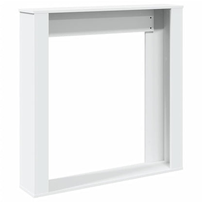 vidaXL Fireplace Surround White 100x20x100 cm Engineered Wood