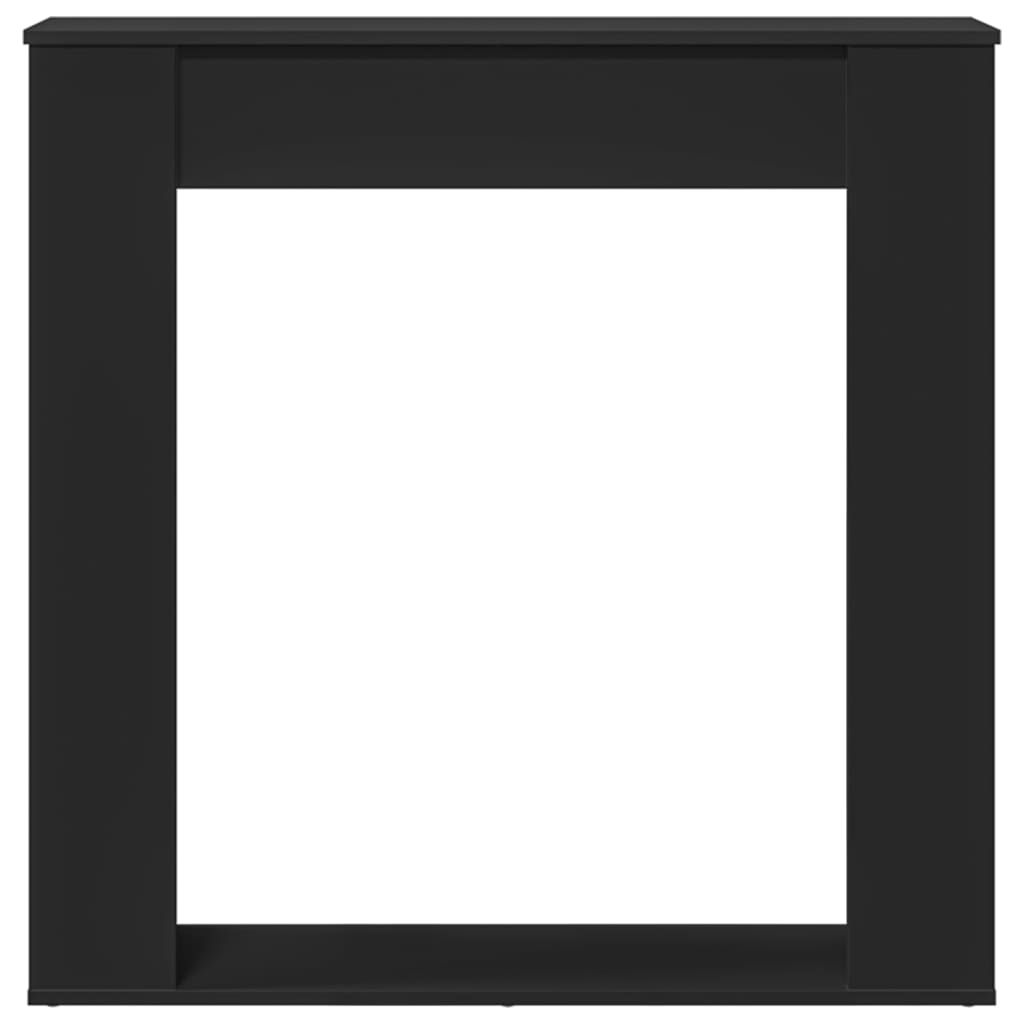 vidaXL Fireplace Surround Black 100x20x100 cm Engineered Wood