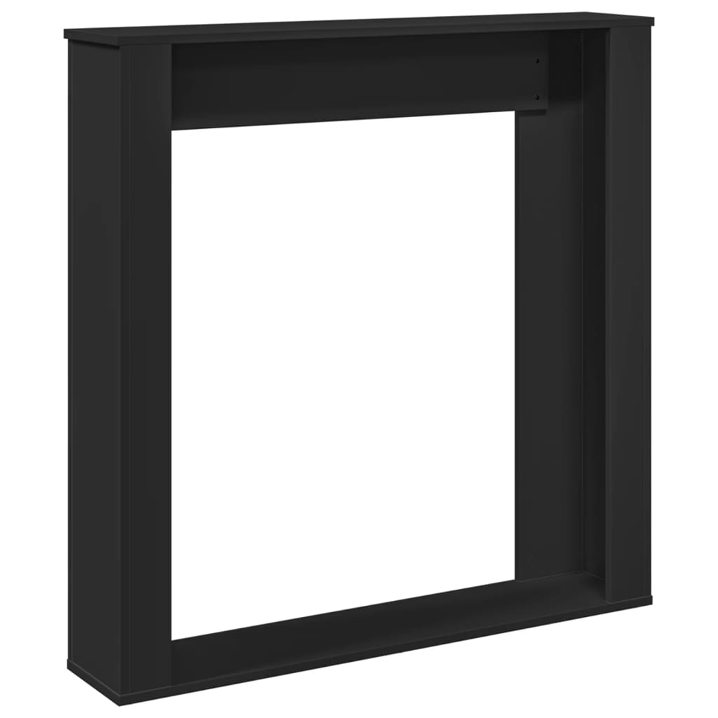 vidaXL Fireplace Surround Black 100x20x100 cm Engineered Wood