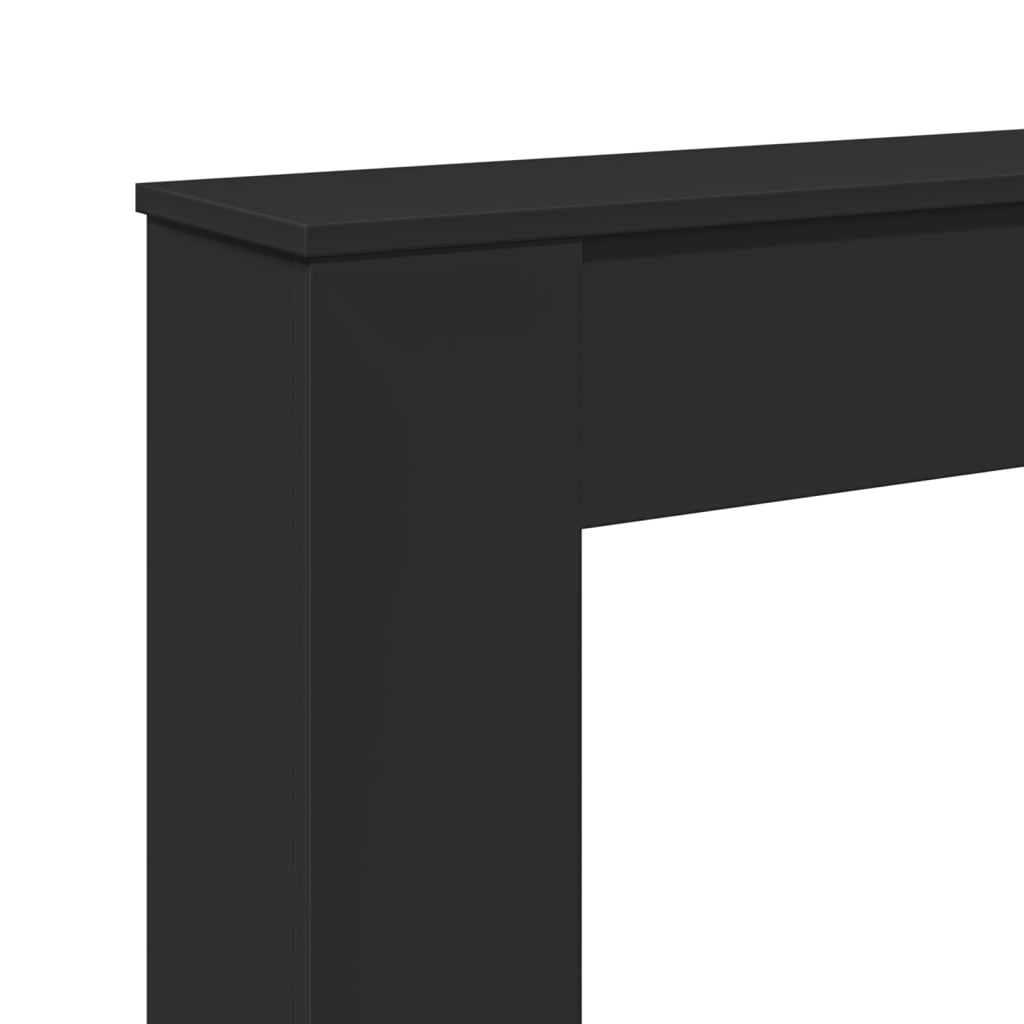 vidaXL Fireplace Surround Black 100x20x100 cm Engineered Wood