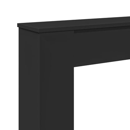 vidaXL Fireplace Surround Black 100x20x100 cm Engineered Wood